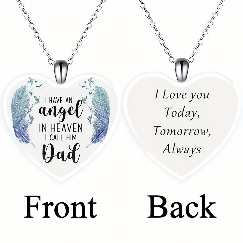 Crystal Feather Pendant Necklace Alphabet Necklace For Kids Daughters Adults