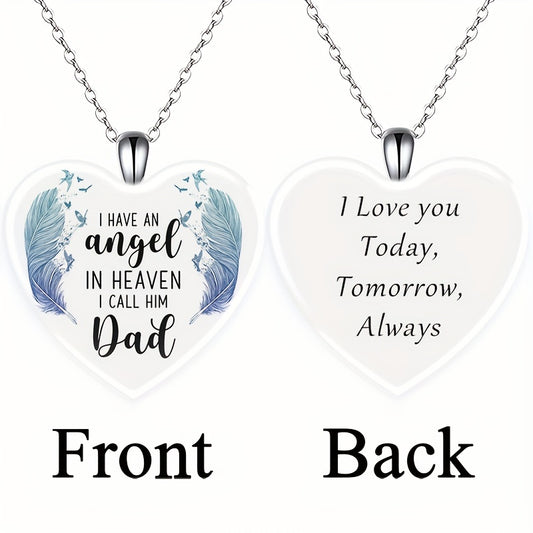 Crystal Feather Pendant Necklace Alphabet Necklace For Kids Daughters Adults