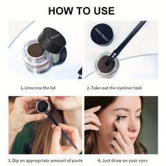 2 in 1 Eyeliner Applicator Kit with Cream