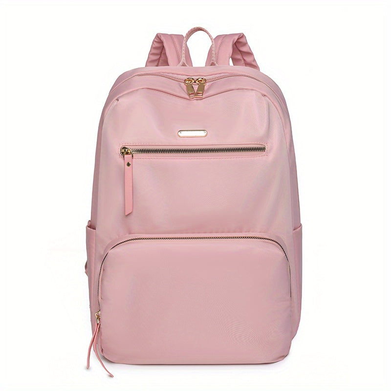 Minimalist Casual Zipper Backpack Lightweight Solid Rucksack