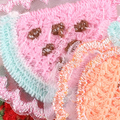 5pcs Plush Fruit Cartoon Patches for Girls Clothing DIY Hand Sewing