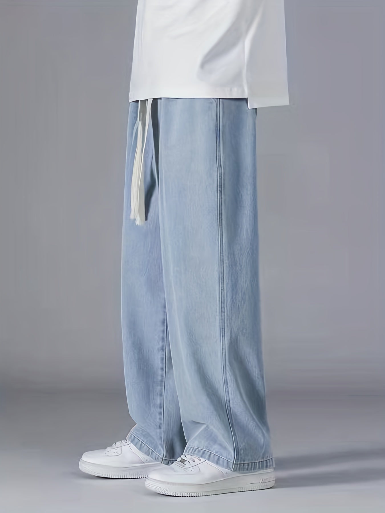 Men's Loose Fit Cotton Jeans for Spring Summer