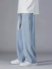 Men's Loose Fit Cotton Jeans for Spring Summer