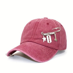 Distressed Cotton Baseball Cap Sun Hat Adjustable