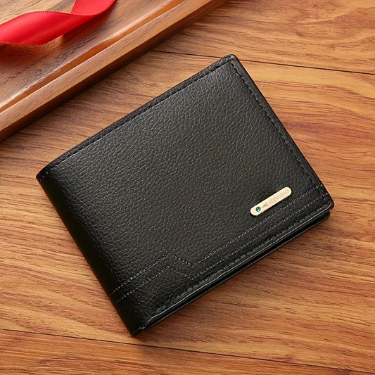 Men's Soft PU Leather Short Wallet Credit Card Holder Gift For Men