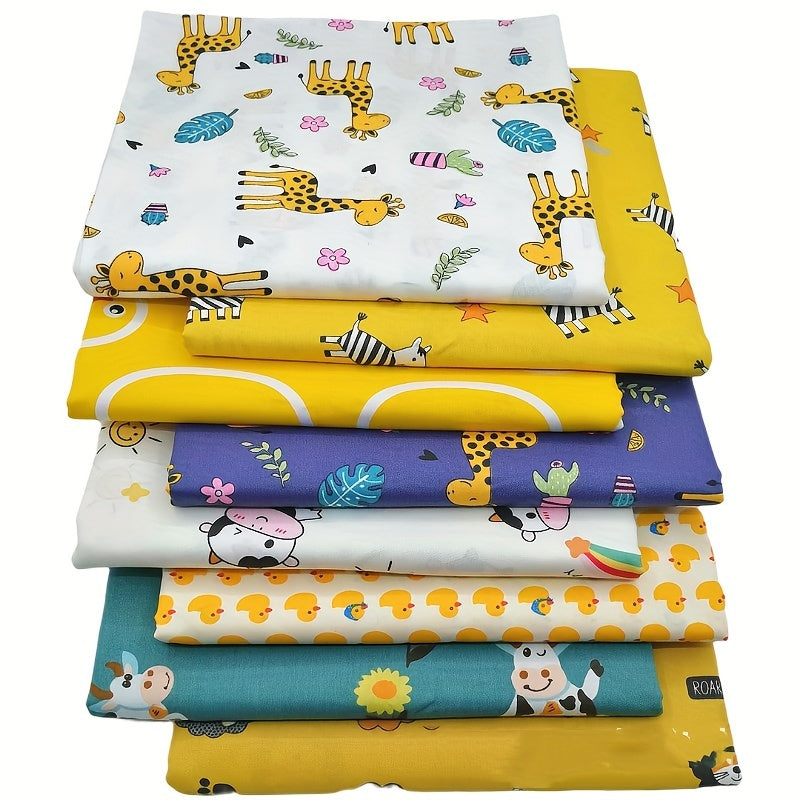 8pcs Multicolor Patchwork Fabric Cotton Sewing Floral DIY Doll