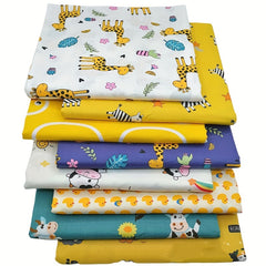 8pcs Multicolor Patchwork Fabric Cotton Sewing Floral DIY Doll