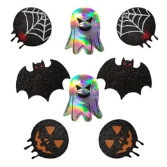 4 Pairs Halloween Pumpkin & Bat Breast Stickers Anti-convex Nipple Pasties