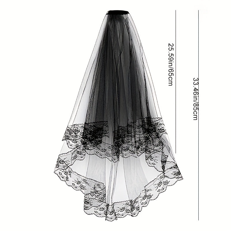 Delicate Lace Veil Headpiece for Weddings & Special Occasions