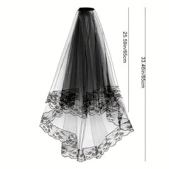 Delicate Lace Veil Headpiece for Weddings & Special Occasions