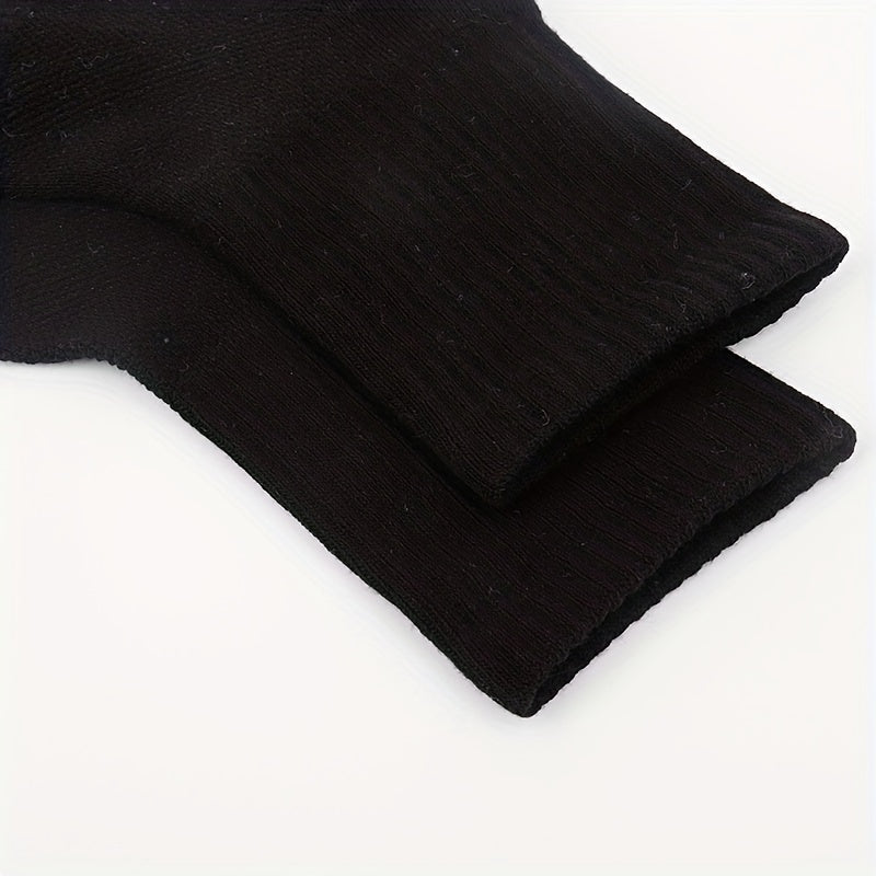 Men's Thick Cotton Mid-calf Socks for Outdoor Running Cycling