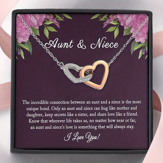 Hearts Necklace For Girls Jewelry With Card - Birthday Graduation Christmas