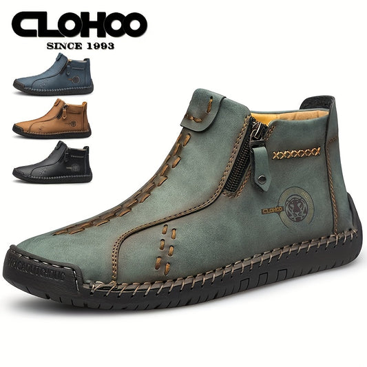 CLOHOO Men's Stitch Ankle Top Boots for Climbing