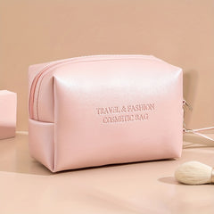 Waterproof Cosmetic Bag PU Leather Makeup Storage Organizer Lightweight