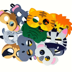 Animal Felt Masks Party Favors - 30 Different Types for Safari Party Supplies