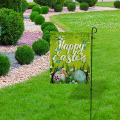 Easter Garden Flag Rabbit Floral Flowers Hello Welcome Spring House Flags