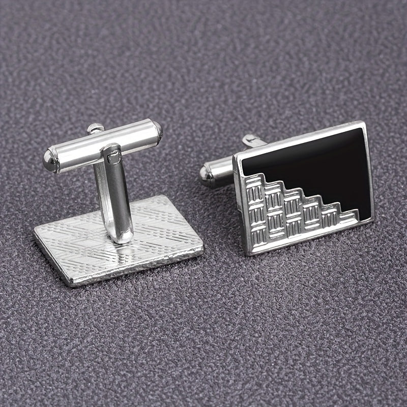 2pcs Rectangular Cufflinks for Men and Women