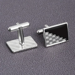2pcs Rectangular Cufflinks for Men and Women