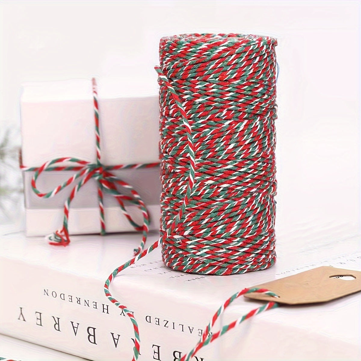 70 Yards Long Christmas Tree Cotton Rope for Gift Wrapping