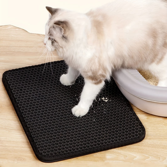 Double Layer Cat Litter Mat Traps Litter Protects Floors Non Slip