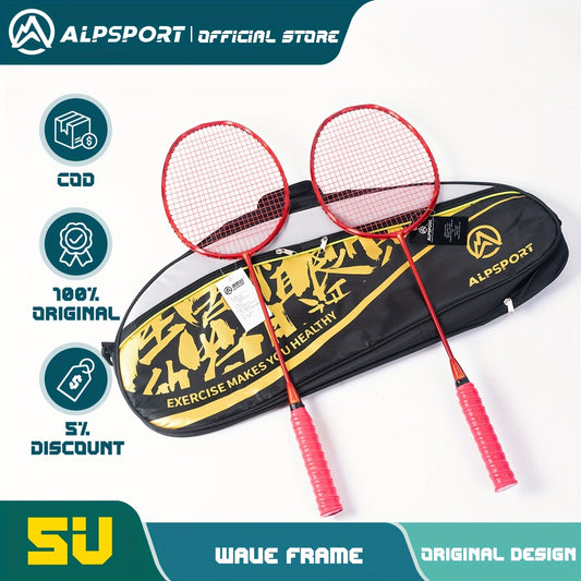 ALP V5 2Pcs 5U 75g 100% Carbon Fiber Badminton Racket Ultra Light Racket