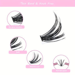 240pcs Clusters Lashes Kit With Bond Sealant Tweezer 0 07 D Curling Mix 9 16mm