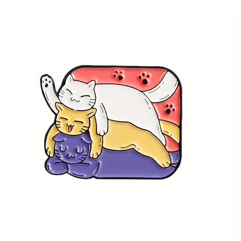 Caffey Cat Breast Pins for Girls Cute Cartoon Animal