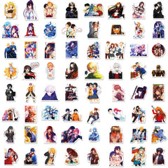 300 Cartoon Motorcycle Anime Stickers for Adults