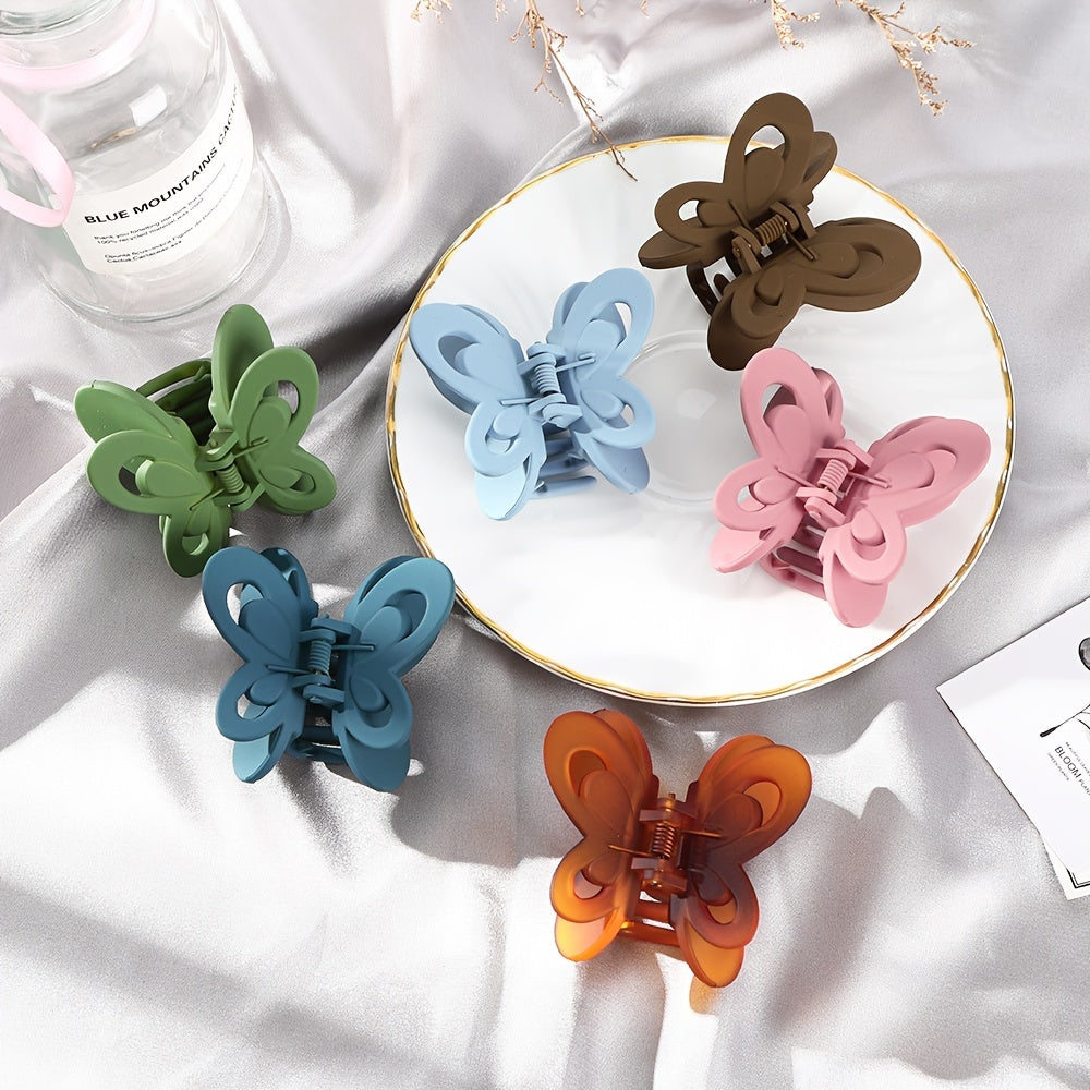 Butterfly Hair Claw Clips Strong Hold Grip Hair Jaw Clip For Thick Hair
