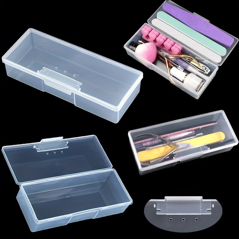 Clear Manicure Tool Box Nail Art Storage Organizer