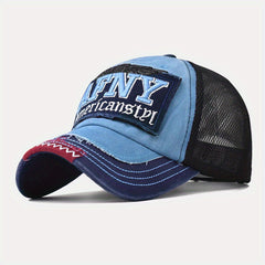 AFNY Letter Mesh Baseball Cap Vintage Sports Hat Summer Visor