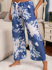  Floral Print Wide Leg Pants