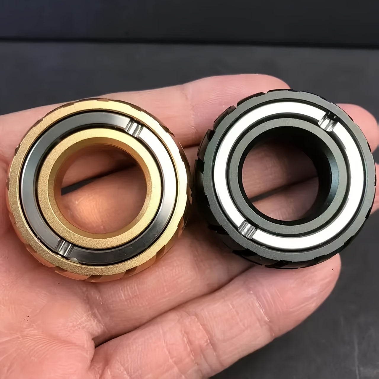 Metal Ring Spinning Top Durable Smooth Surface Indoor Outdoor Toy