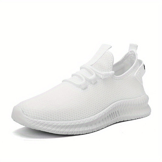 Men's Knit Lace Up Casual Shoes Lightweight Comfy Sneaker