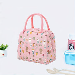 Animal Printed Insulated Lunch Bag - Leakproof Freezable Cooler Bag