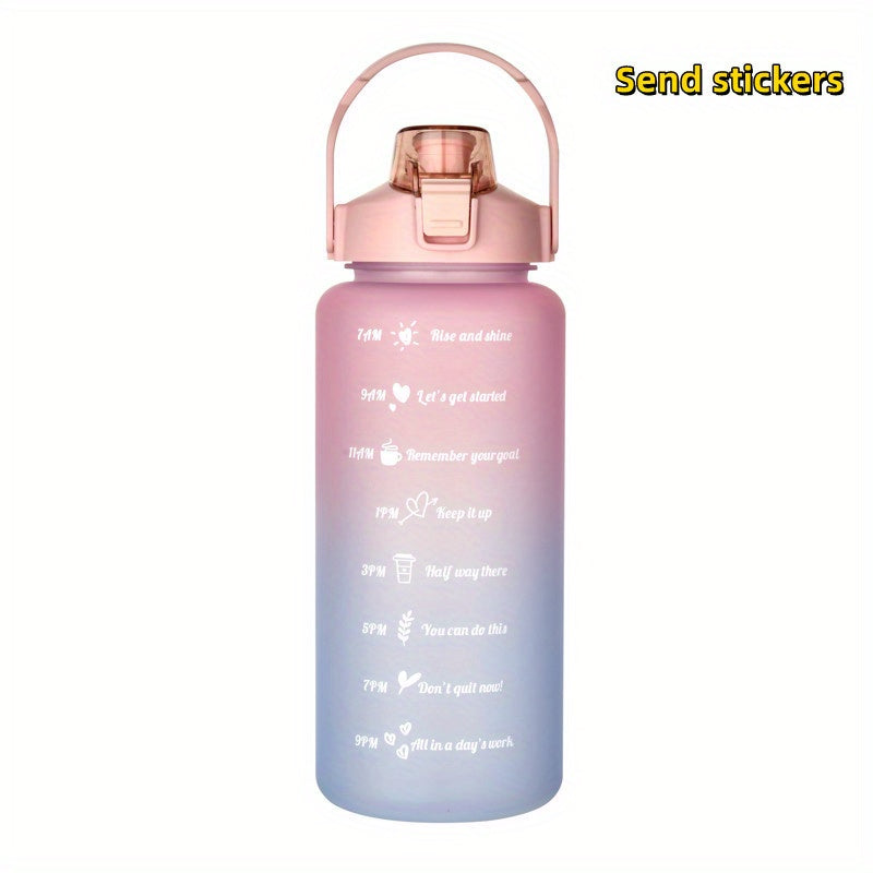 Modern Plastic Water Bottle with Straw
