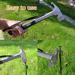 Outdoor Hammer High Carbon Steel Camping Household Tool Ground Nail Remover