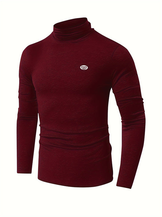 Men's Casual Sports Turtleneck Fleece Top