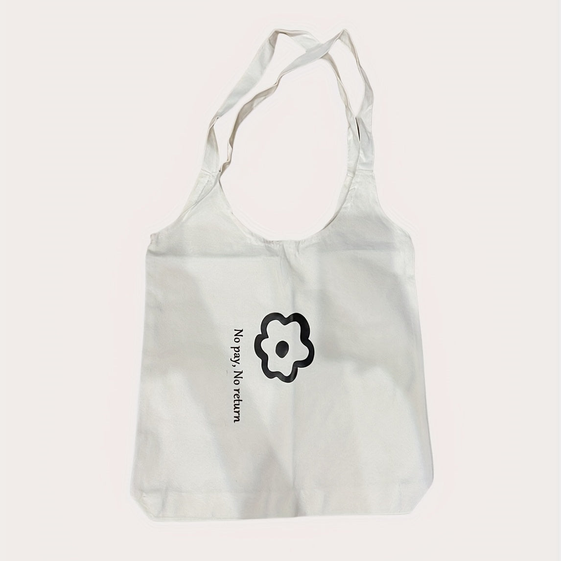 Floral Canvas Tote Bag Lightweight Shoulder Shopping Casual Commuter