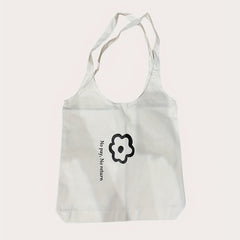 Floral Canvas Tote Bag Lightweight Shoulder Shopping Casual Commuter