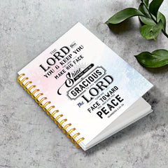Artistic Font Bible Verse Notebook Light Colored Background 13x21 cm