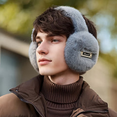 Polyester Earmuffs for Men Warm Plush Lined Ear Warmers