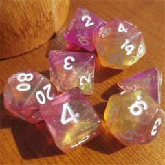 7-Piece Flash Dice Set for RPG COC Tabletop Games