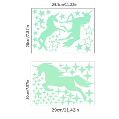 Unicorn Luminous Wall Stickers Glow In The Dark Stars