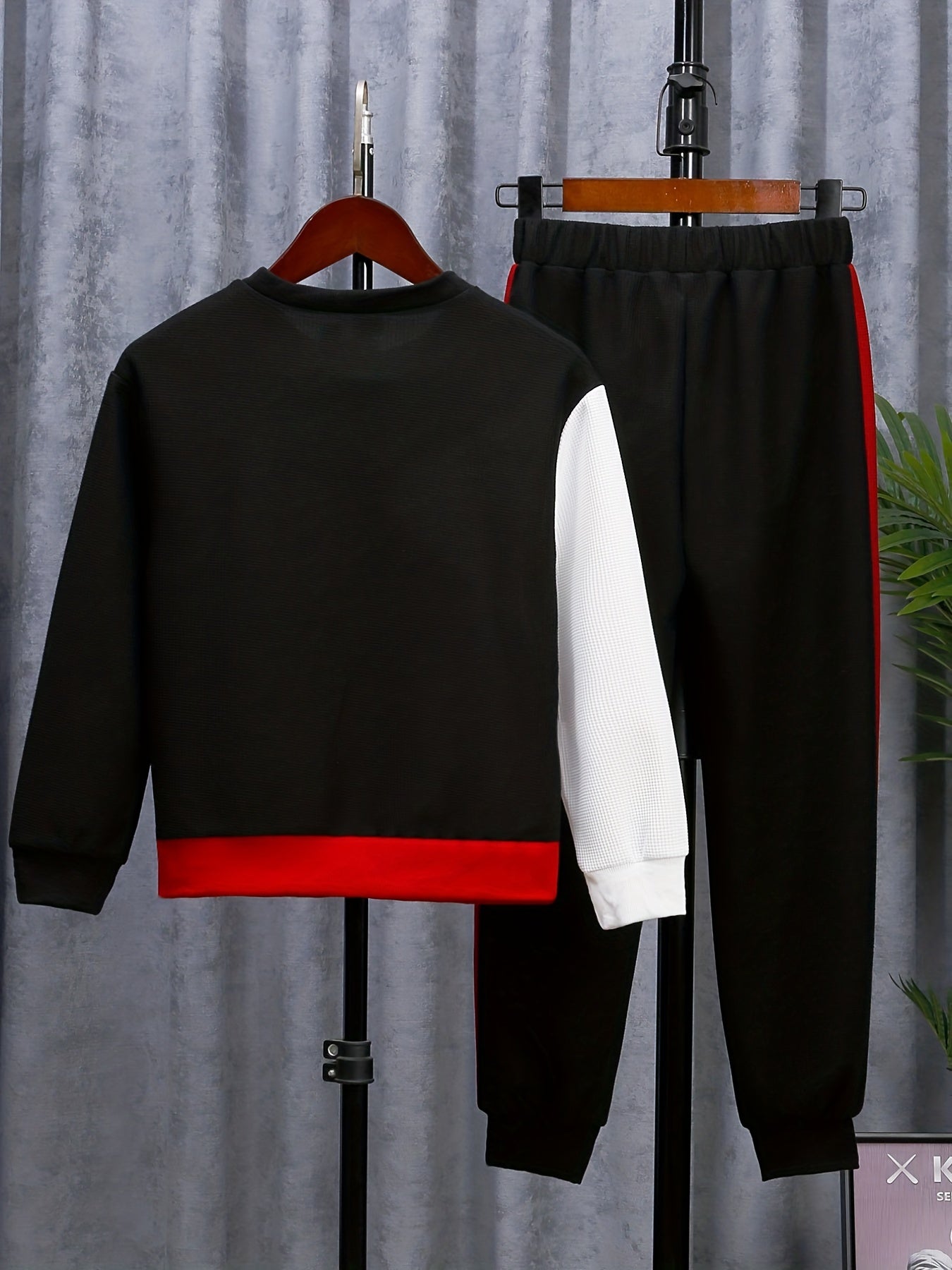 Boy's 2pcs Sweatshirt & Sweatpants Set Casual Outfits For Spring Fall