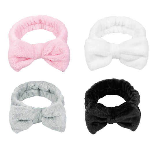 Soft Coral Fleece Spa Headband for Women Girls Skincare Shower