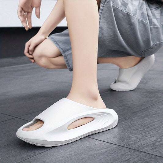 Men's Platform Slides Non Slip Slippers Open Toe Shoes Indoor Outdoor Beach