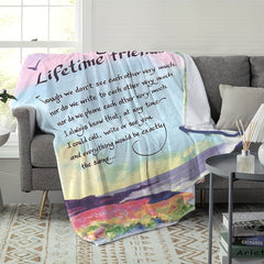 Envelope Printed Throw Blanket, Gift for Home & Outdoor Use