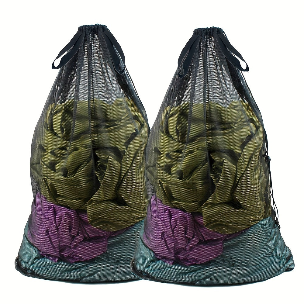 2 Large Mesh Bags 60x96x91cm for Shopping Camping Laundry Wash Bags