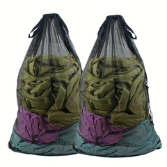 2 Large Mesh Bags 60x96x91cm for Shopping Camping Laundry Wash Bags